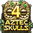 4 Aztec Skulls