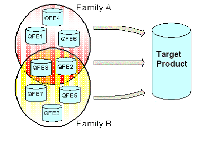 Grouping related patches into patch families