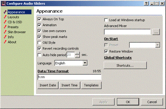 Configure Appearance