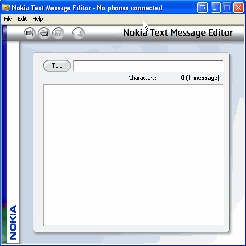 Text Message Editor window