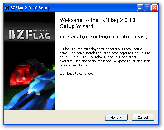 Setup installer wizard