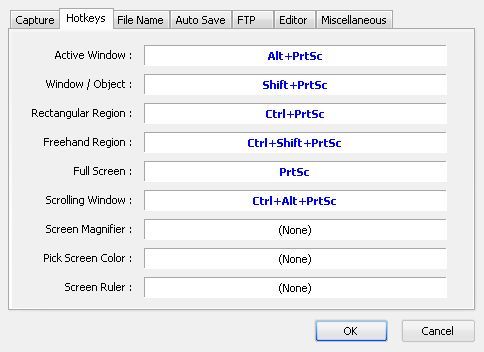 Hotkeys settings