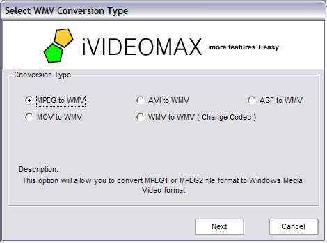 WMV conversion type