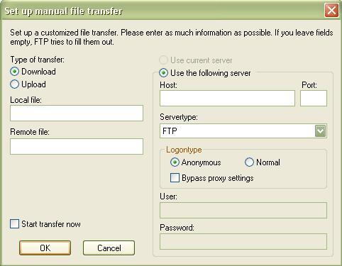 Manual File Transfer