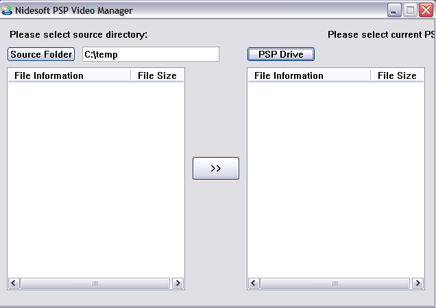 PSP video manager
