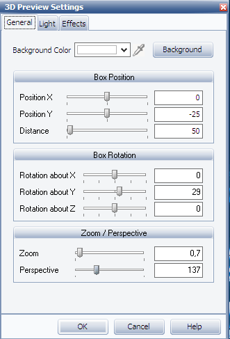 Preview settings