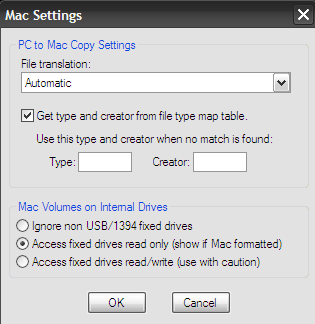 Mac settings