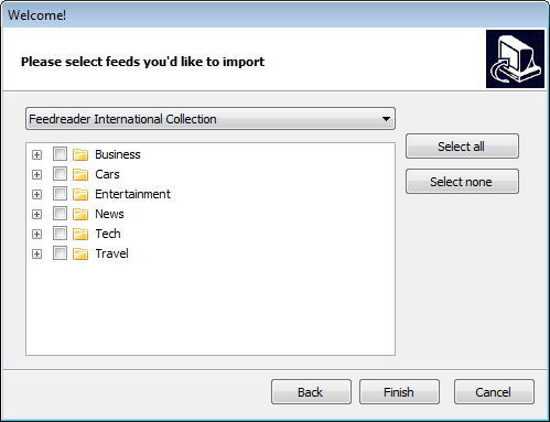 Selecting Default Feeds for Importing