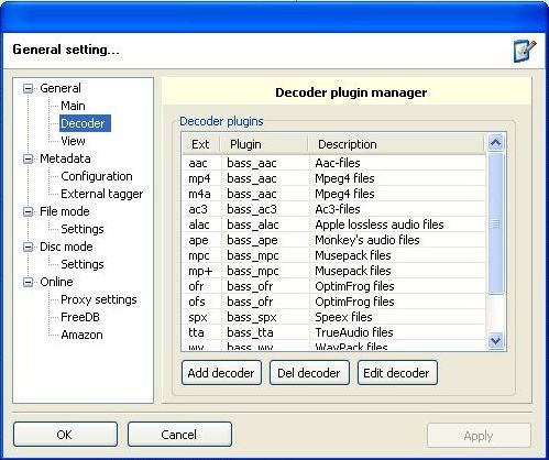 Decoder plugin manager