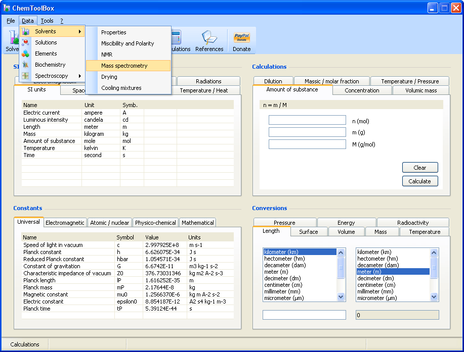 Data options view