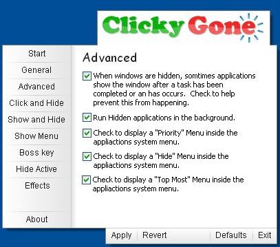 Advanced option