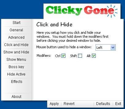 Click and Hide