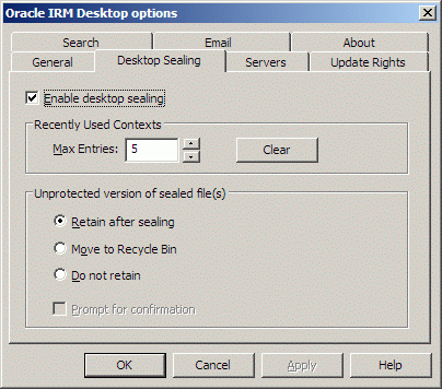Oracle IRM Desktop 10gR3