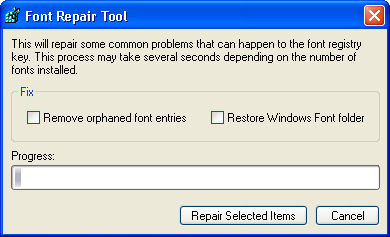 Font Repair Tools