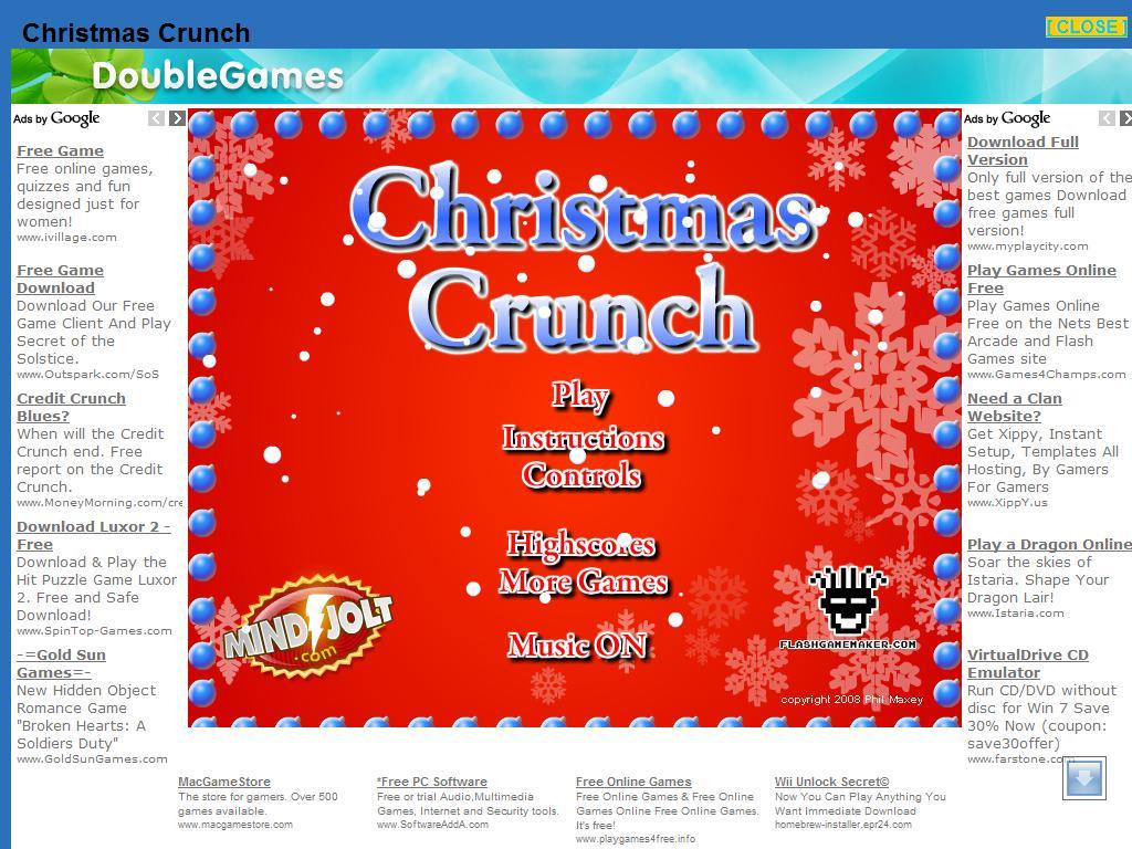 Christmas Crunch-Startup screen