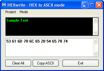 HEX to ASCII Mode Conversion