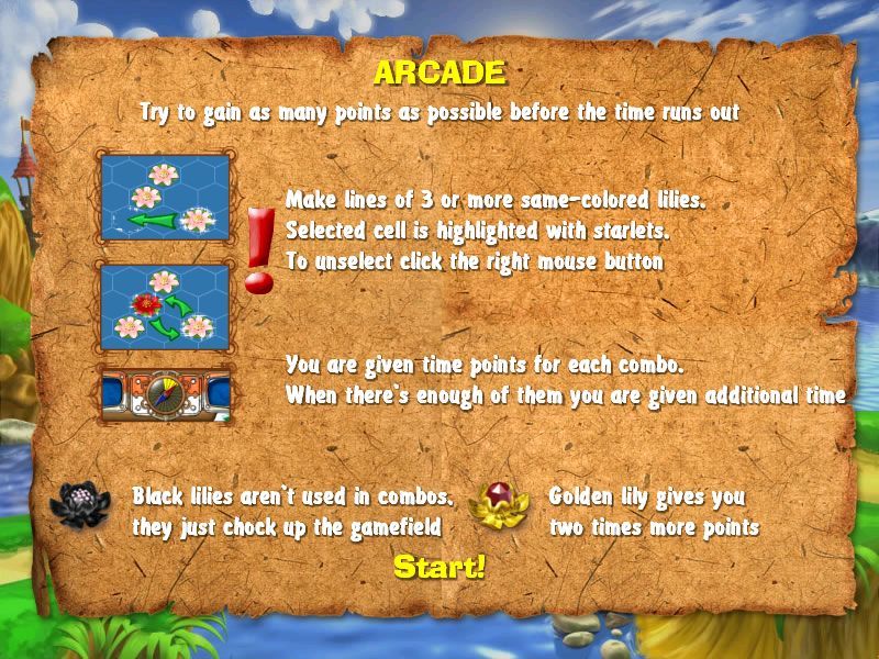 Arcade instructions