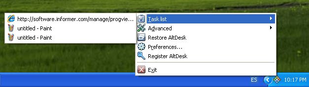 Main Menu with Task List