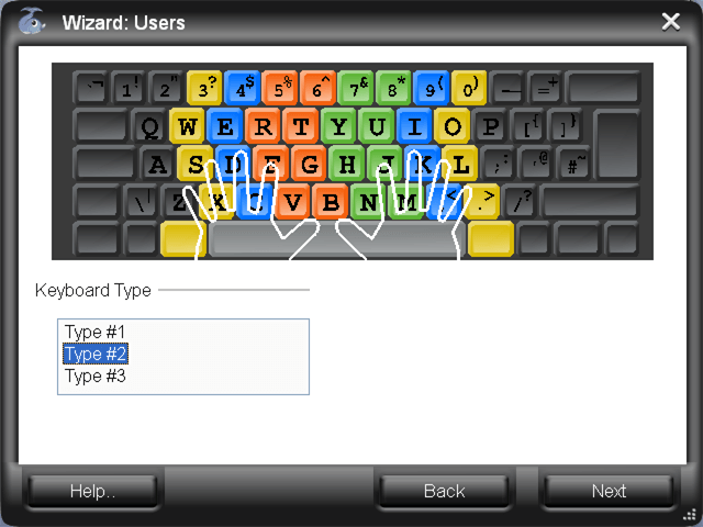 Selecting the Keyboard Type when installing