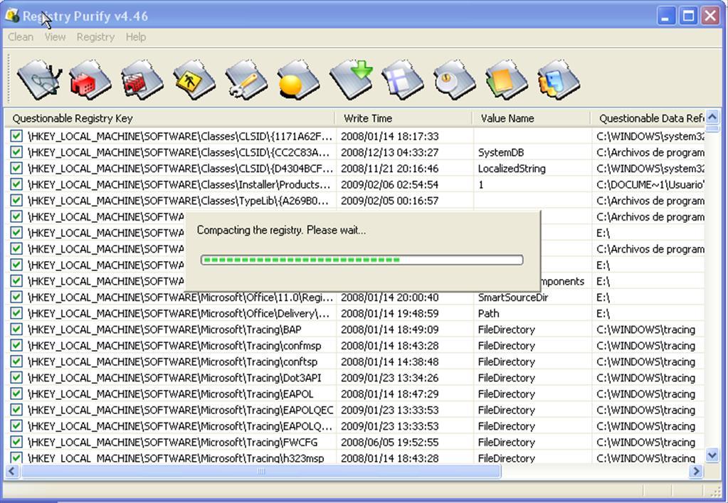 Compacting Registry