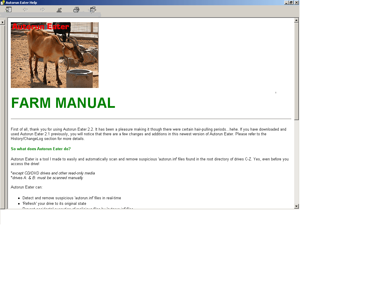 Billy presenting the User's Manual