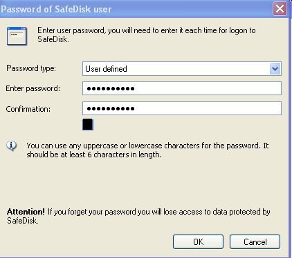 Setting up a password