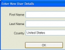 Enter new user details.