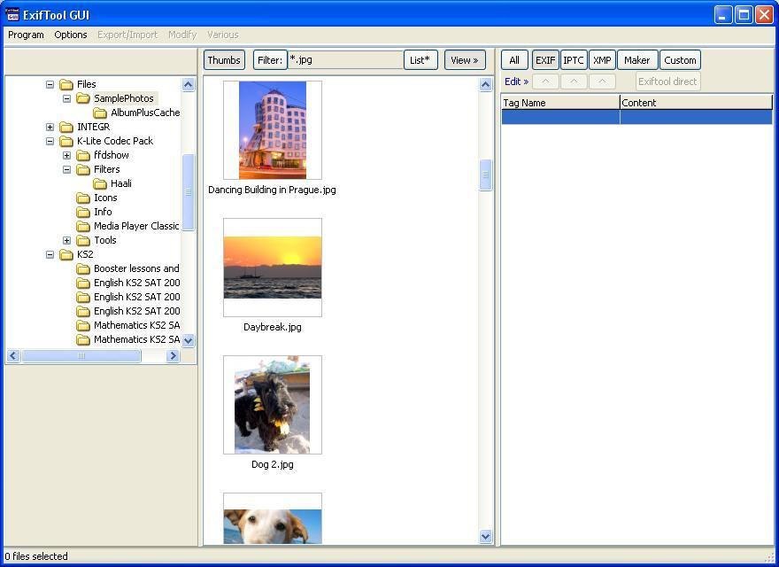 Main Interface - Thumbnail View