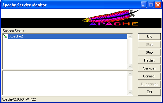 Apache monitor window