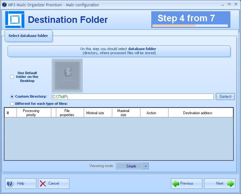 Destination Folders