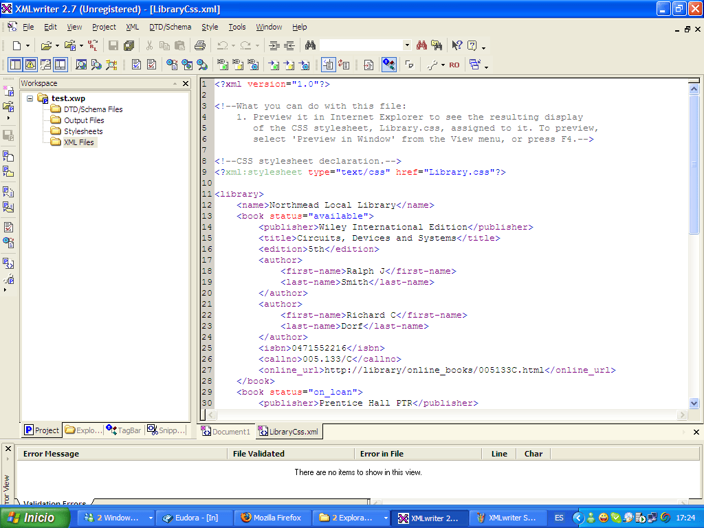 XMLWriter example