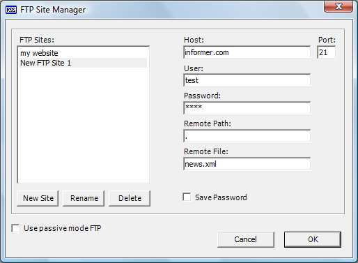 FTP Site Manager