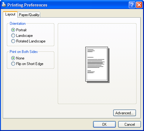 Preferences Window