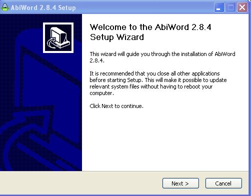 Setup wizard