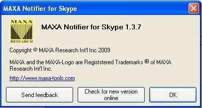 About MAXA Notifier for Skype