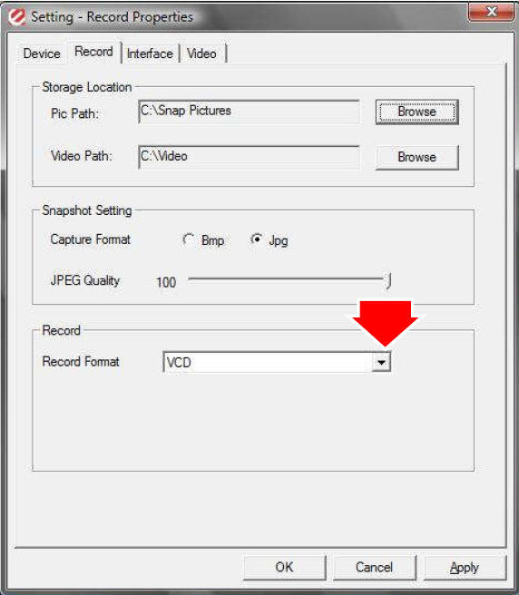 Settings Window