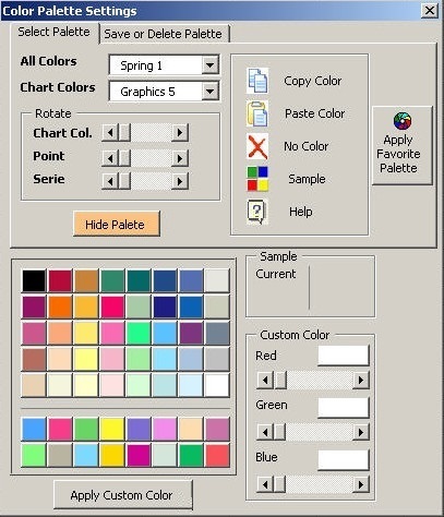 Color Palette Settings Window