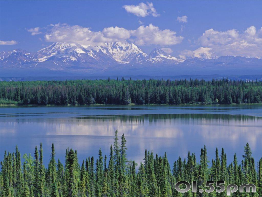 Lake and mountains