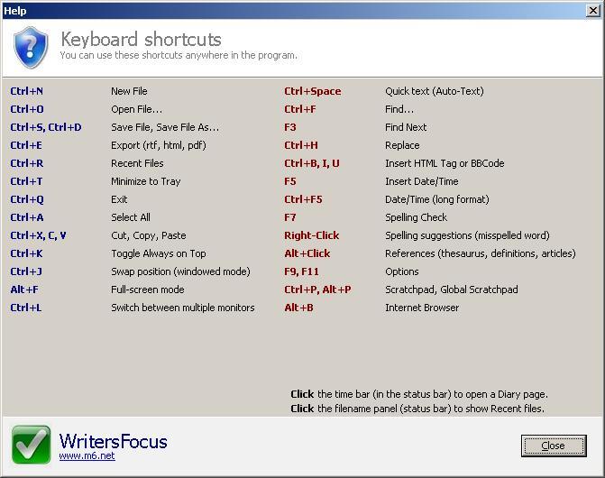 Keyboard Shortcuts