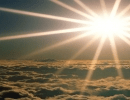 Sun over the clouds