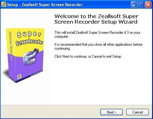 Super Screen Recorder setup