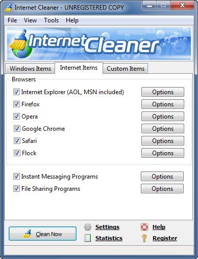 Configuring Internet Activity Clearance