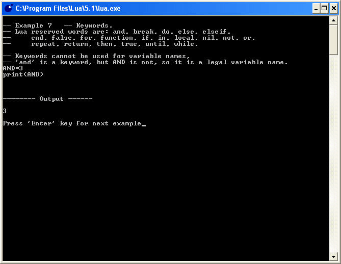 command prompt window