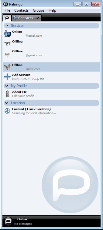 Services tab