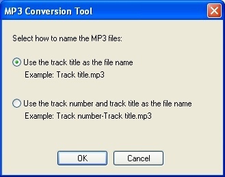 Select name of MP3 files