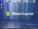 The desktop after Installed Vista Inspirat