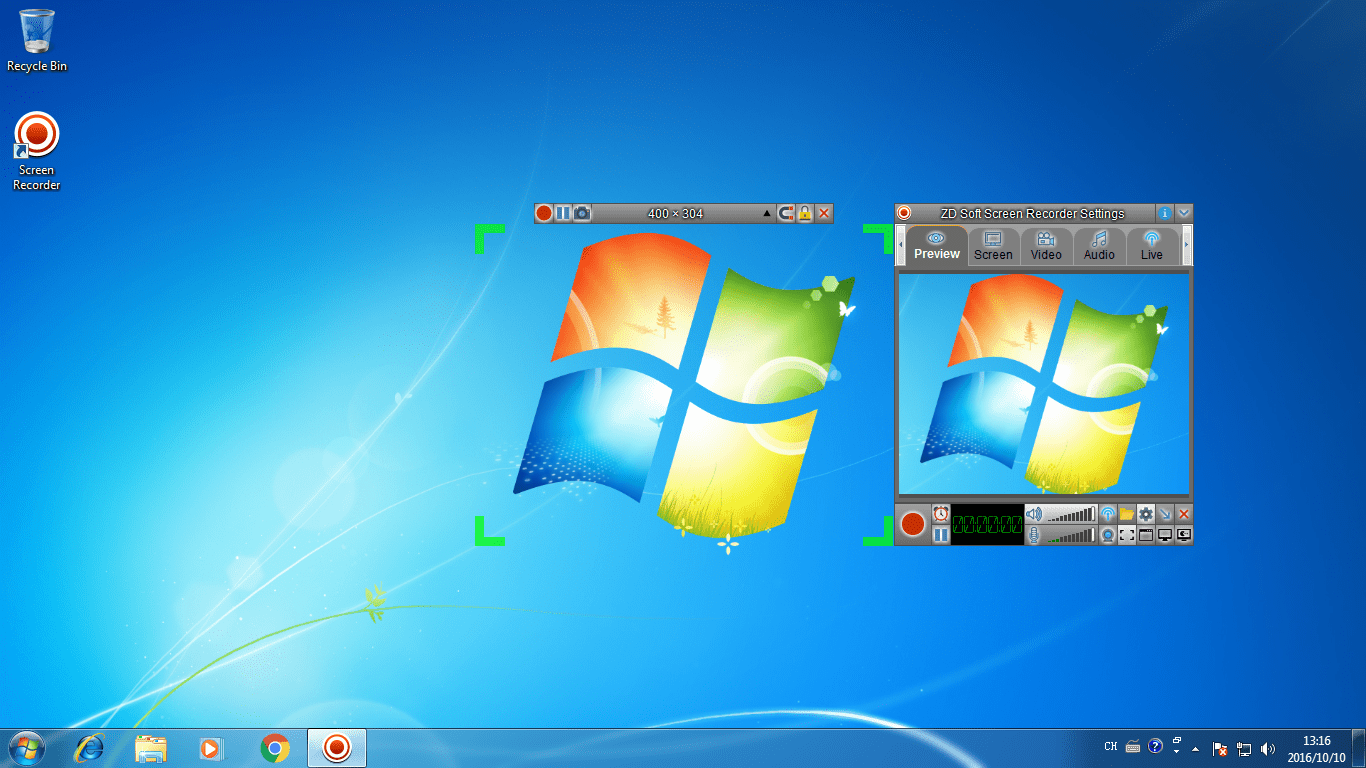 ZD Soft Screen Recorder 10 on desktop