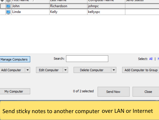 Attach sticky notes websites, documents and program windows