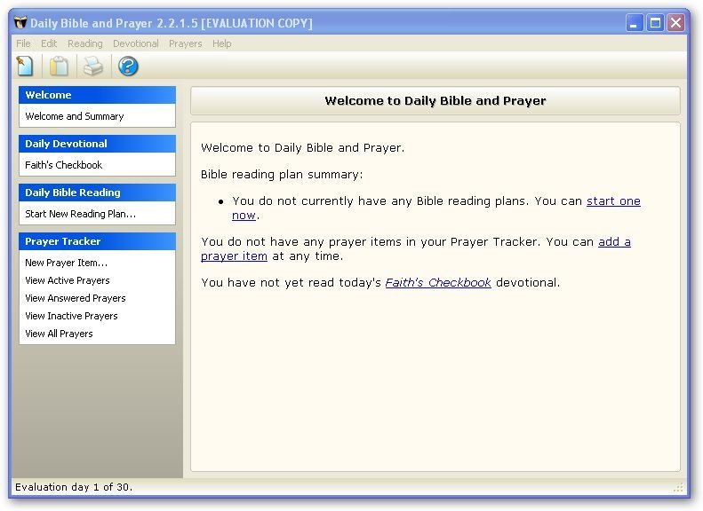 Daily Bible and Prayer-Startup screen