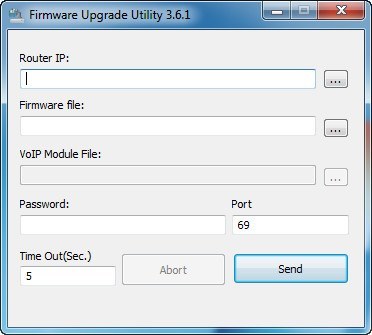 Firmware utility window